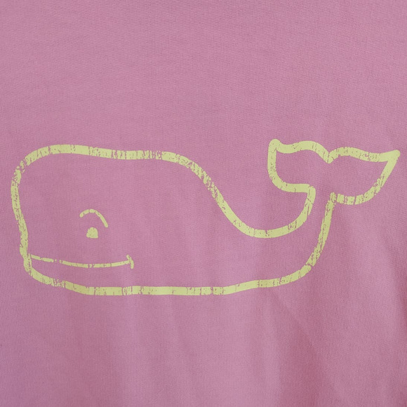 Vineyard Vines | Pink Vintage Whale 1/4 Zip Long Sleeve Fleece Pull-Over - Picture 10 of 12